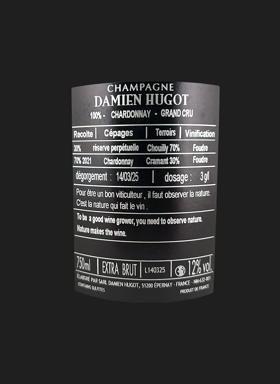 Damien Hugot Grand Cru Blanc de Blancs Extra Brut