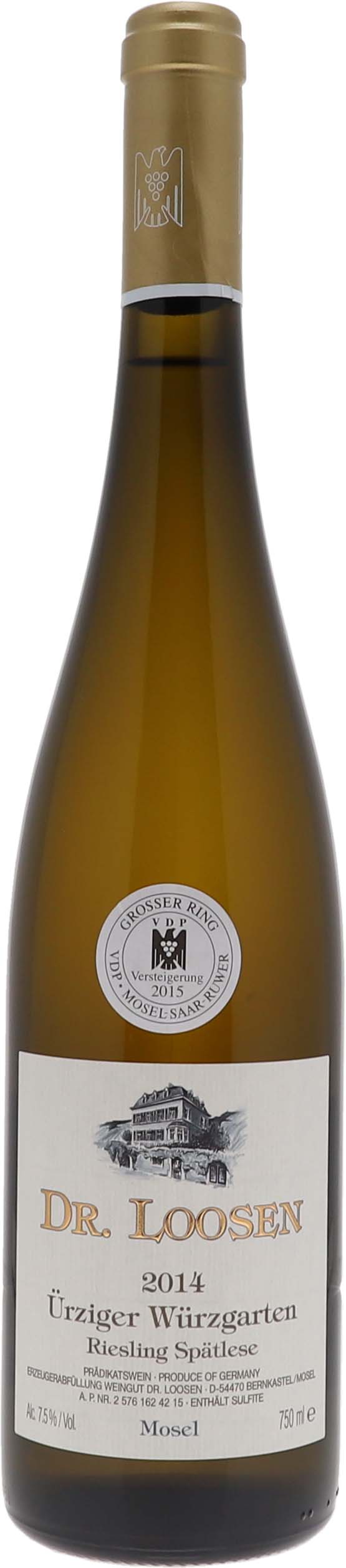 2014 Ürziger Würzgarten Riesling Spätlese Goldkapsel Versteigerung