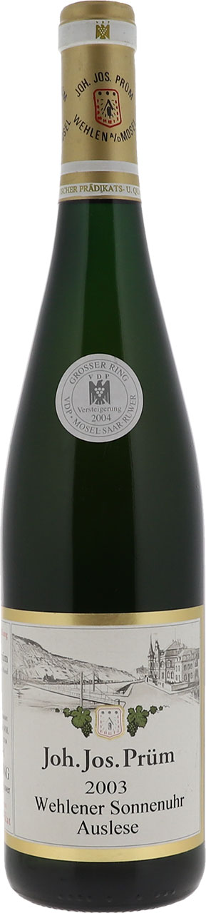 2003 Wehlener Sonnenuhr Riesling Auslese lange Goldkapsel Versteigerung