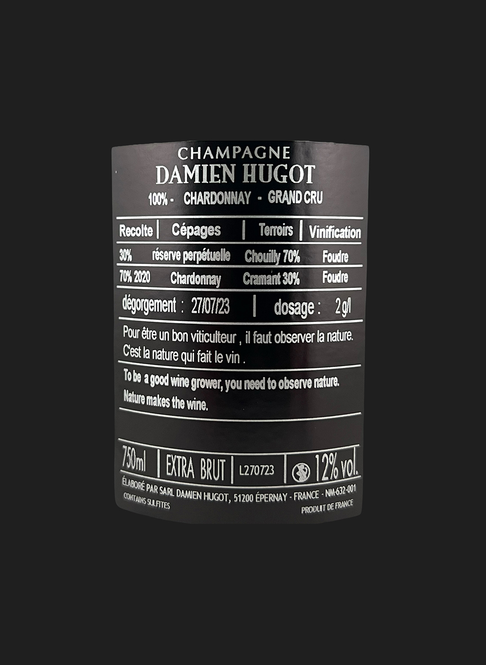 Damien Hugot Grand Cru Blanc de Blancs Extra Brut