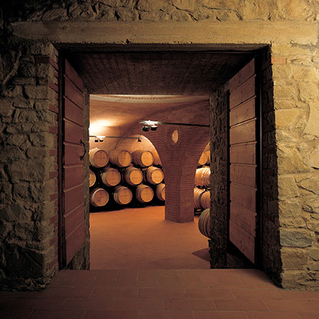 Blick in den Keller von Querciabella